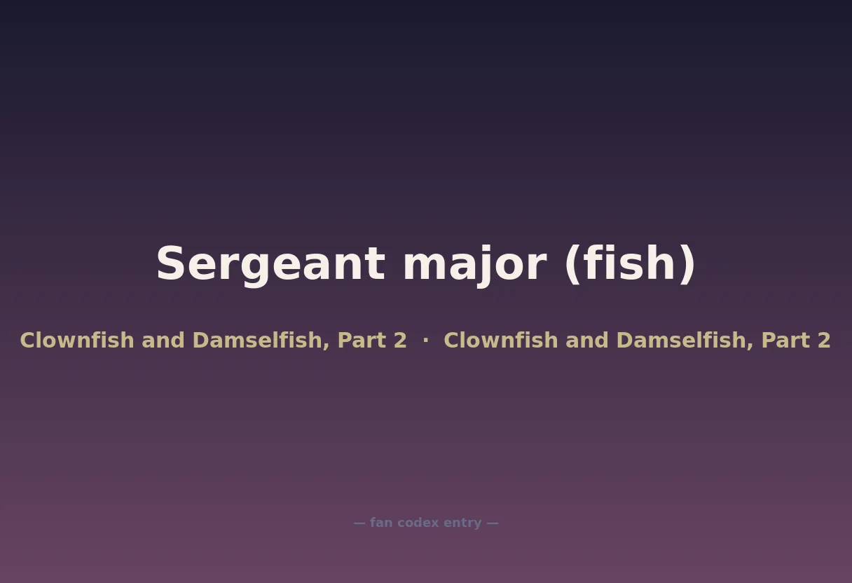 Sergeant major (fish)