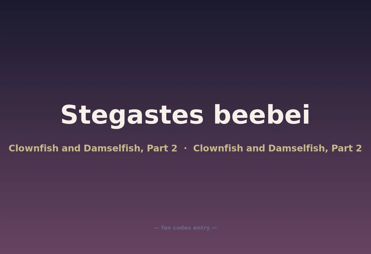 Stegastes beebei
