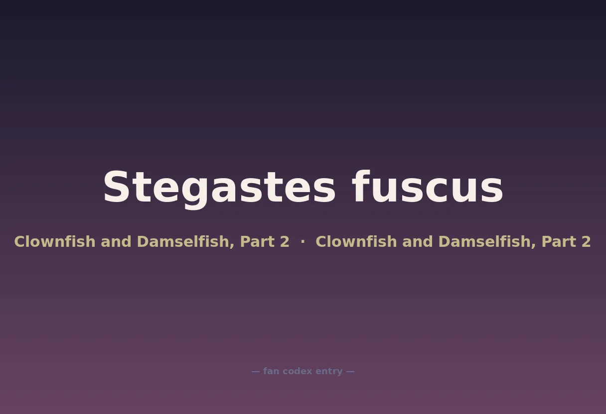 Stegastes fuscus