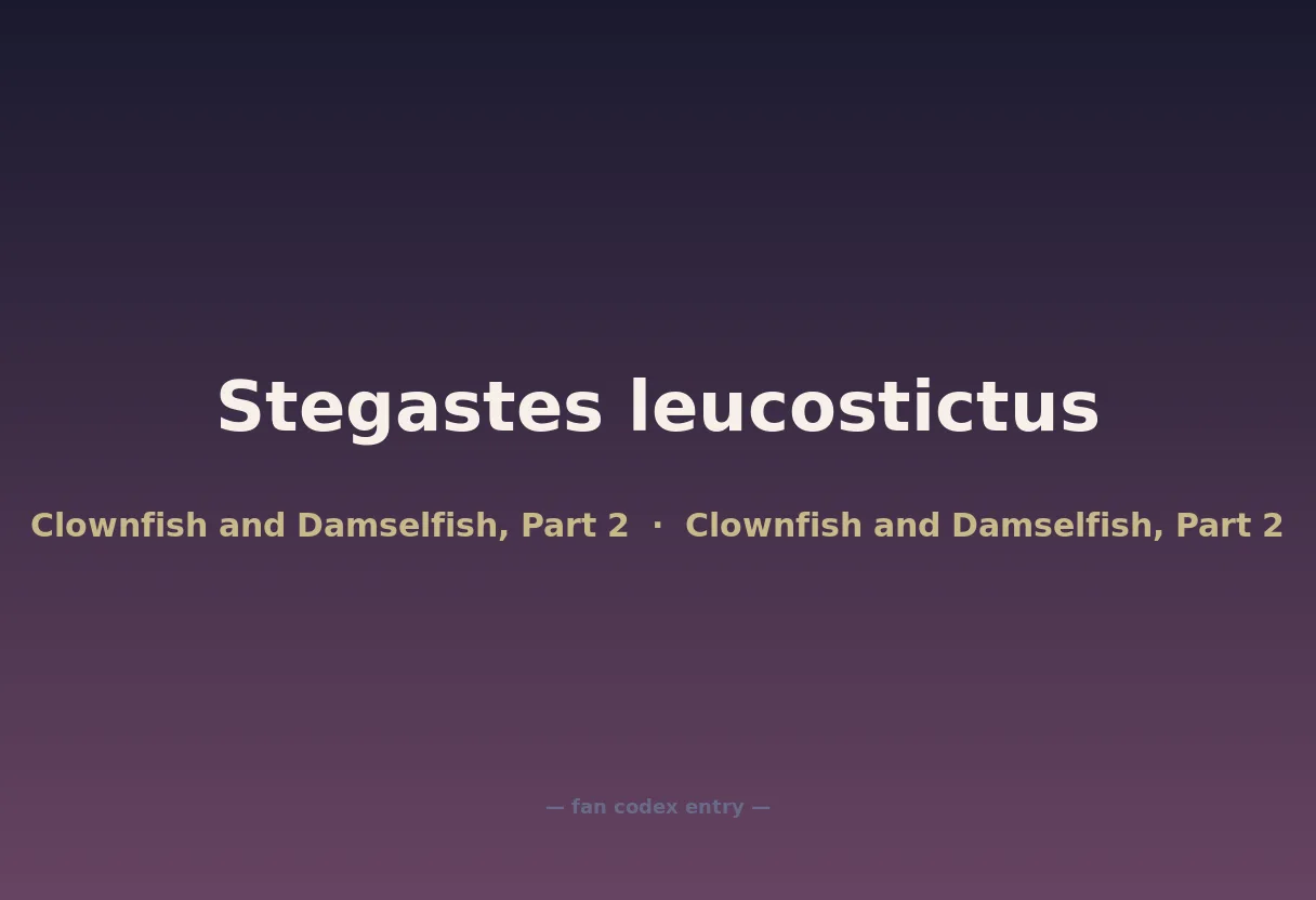 Stegastes leucostictus