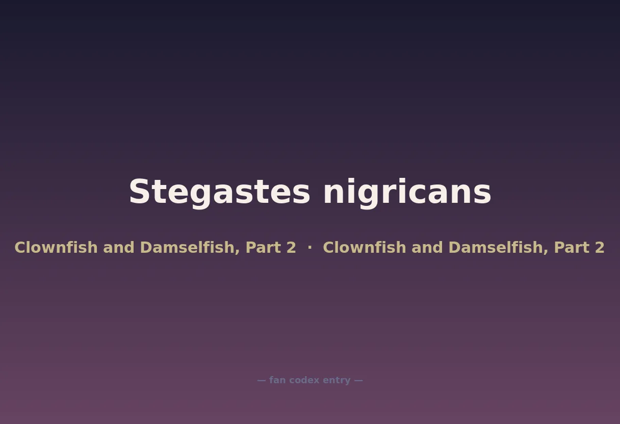 Stegastes nigricans