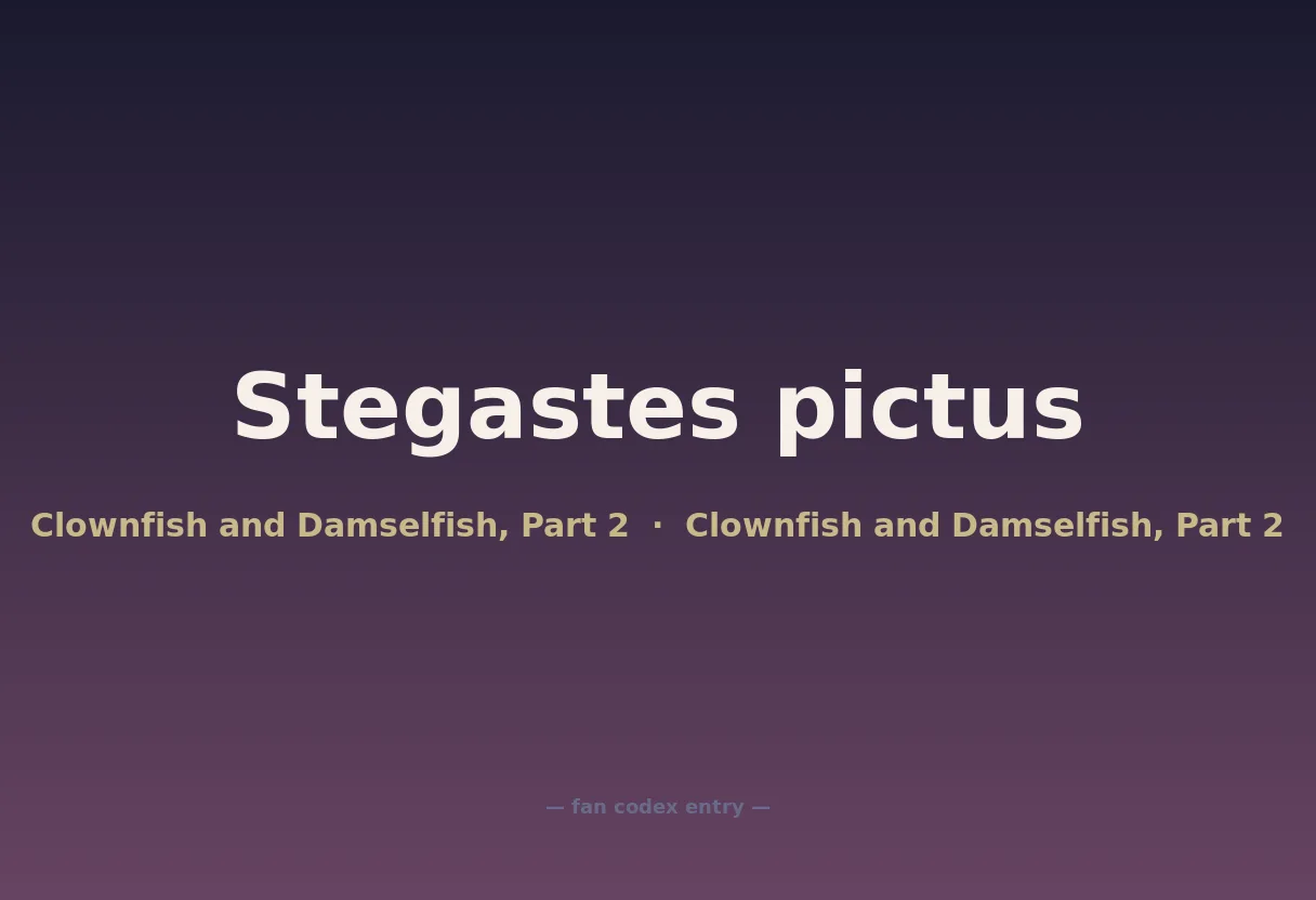 Stegastes pictus