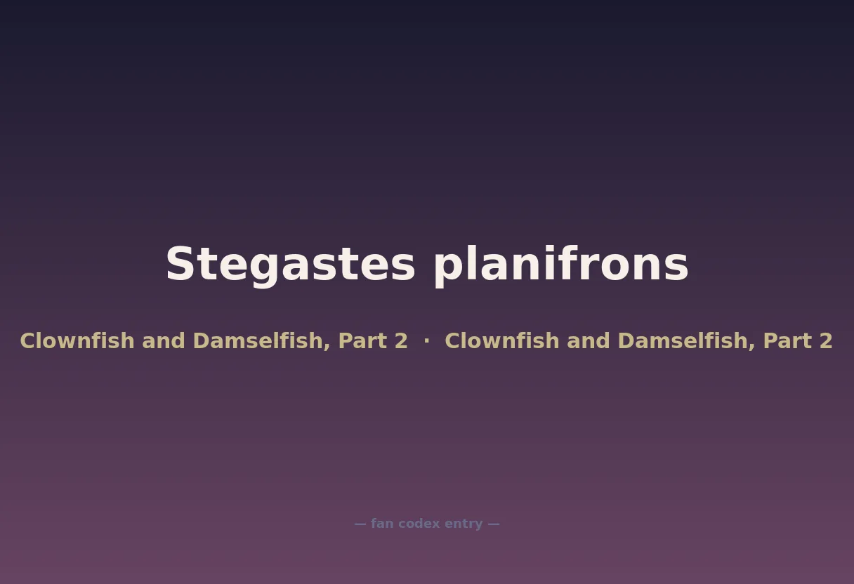 Stegastes planifrons