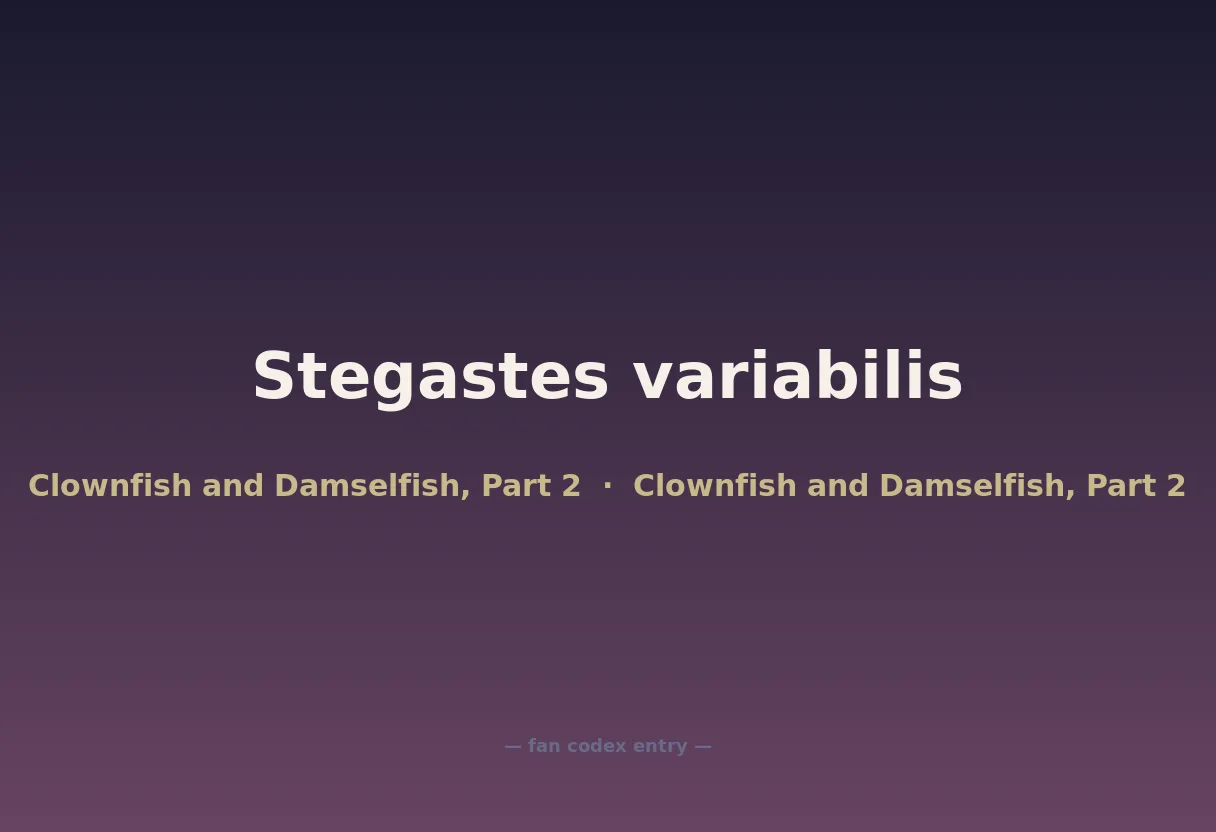 Stegastes variabilis