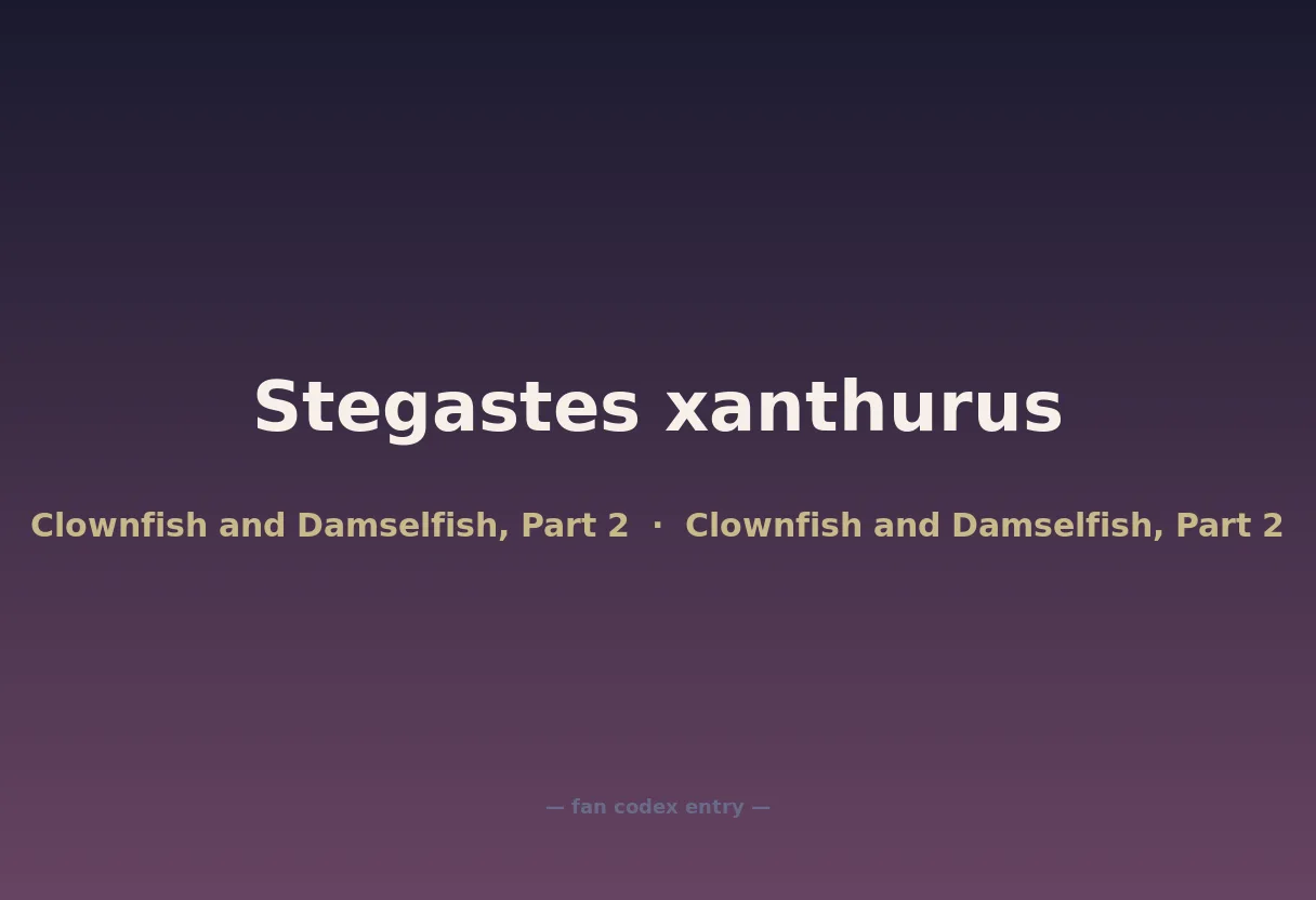 Stegastes xanthurus