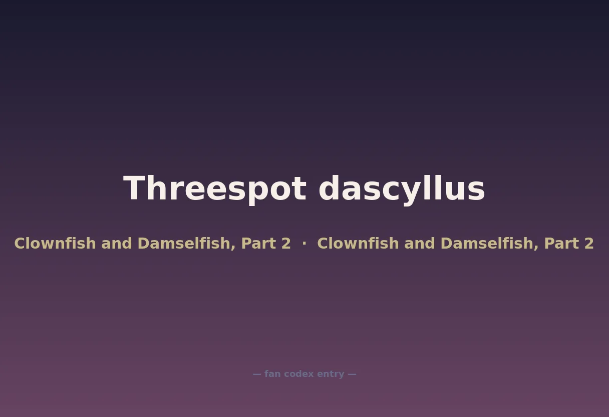 Threespot dascyllus