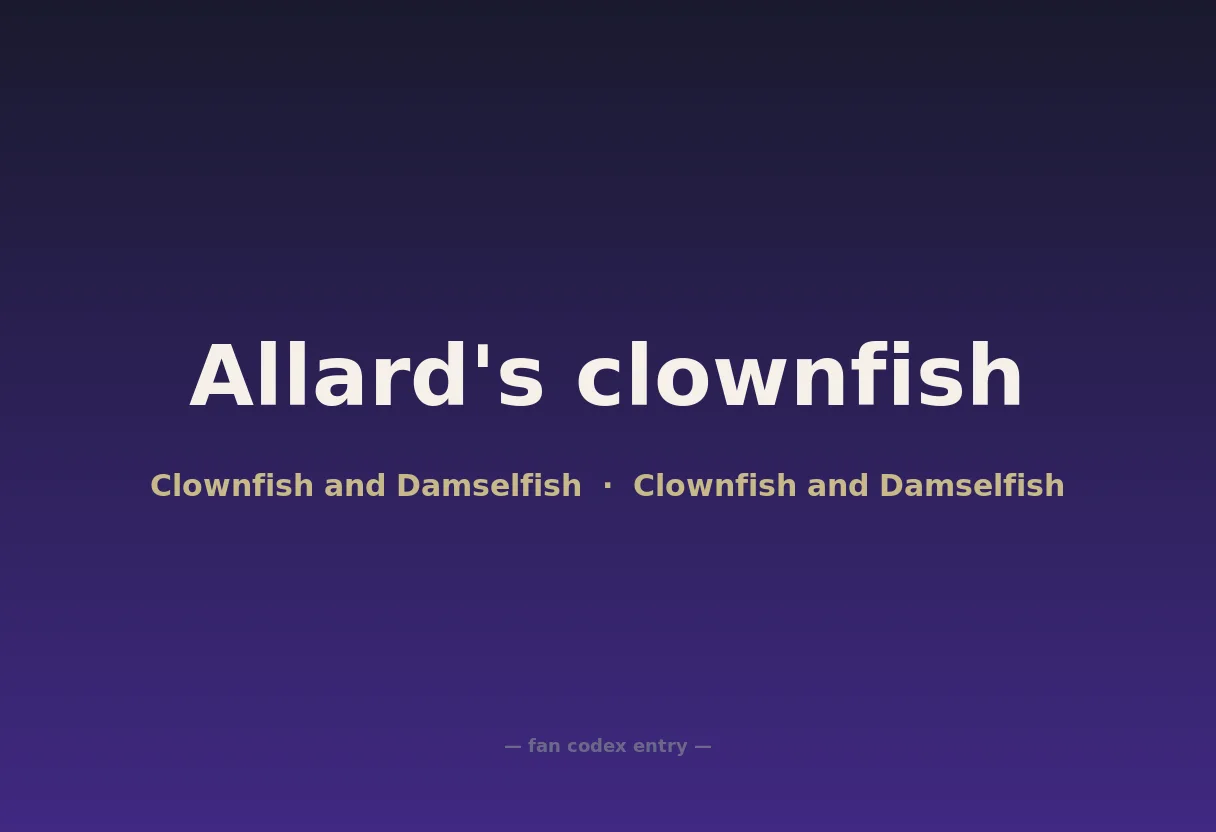 Allard's clownfish