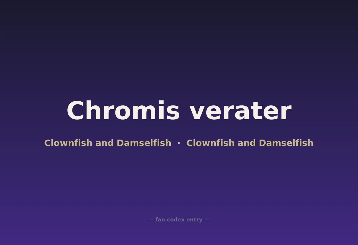 Chromis verater