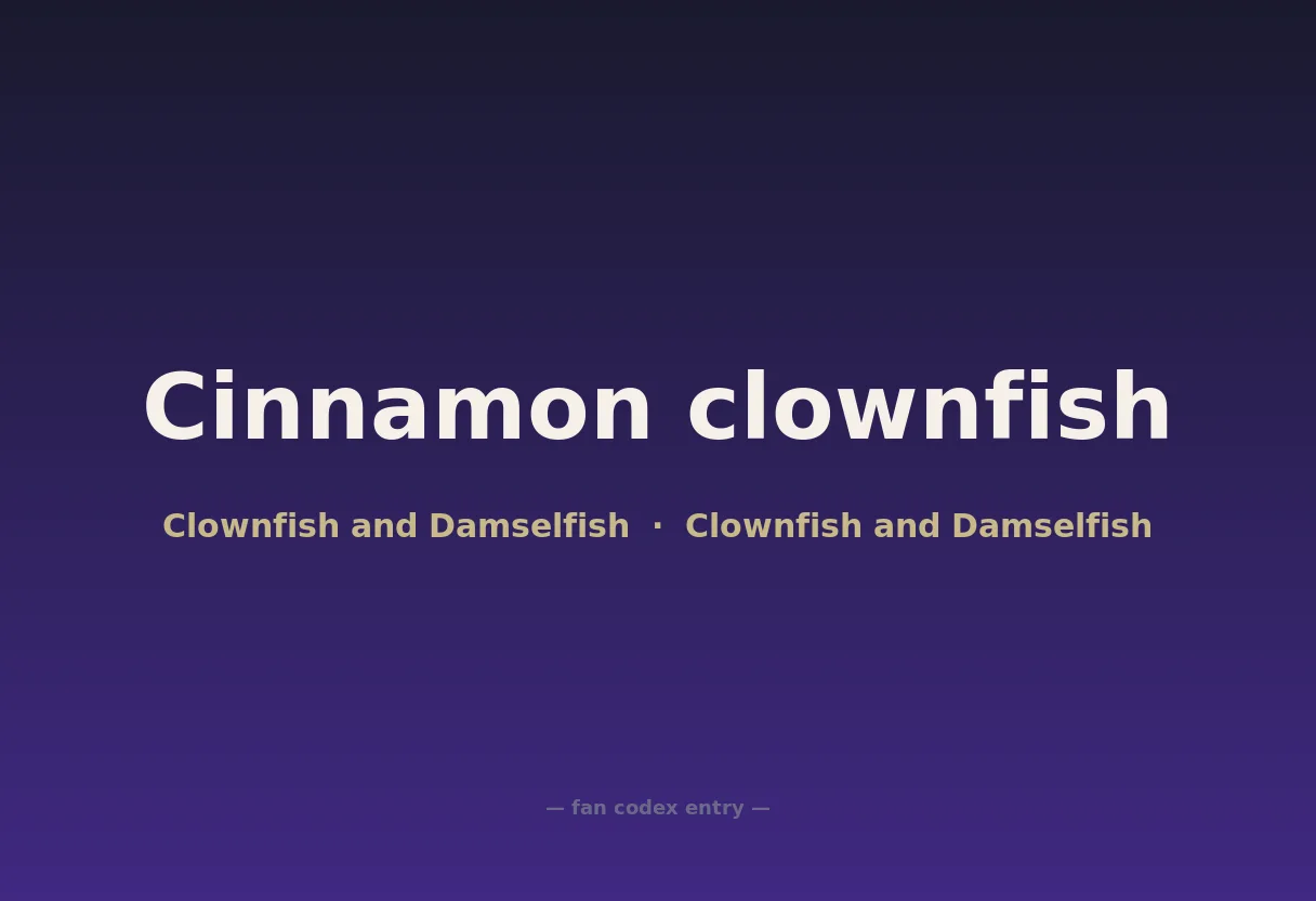 Cinnamon clownfish