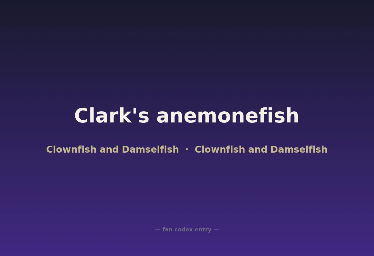 Clark's anemonefish