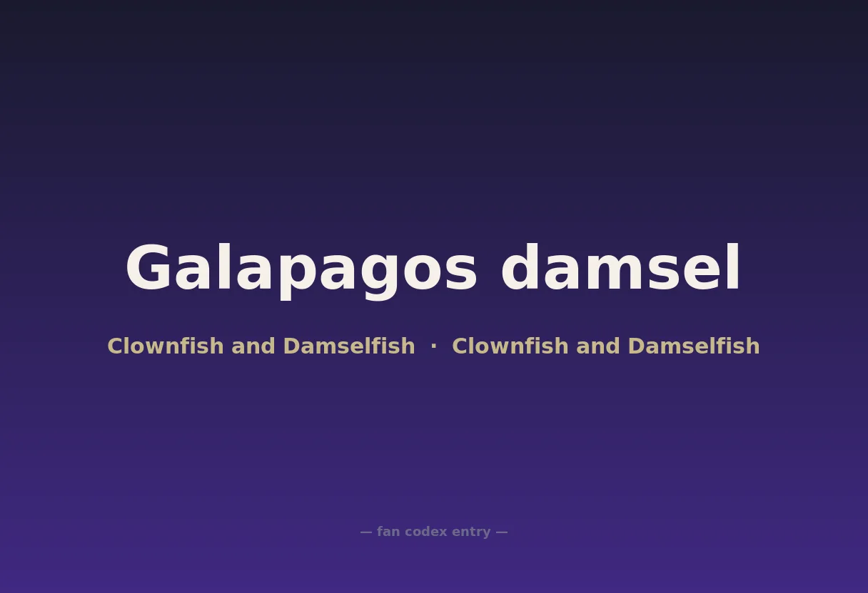 Galapagos damsel