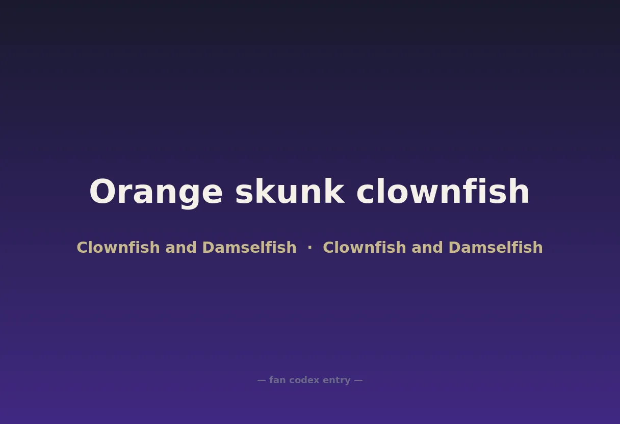 Orange skunk clownfish