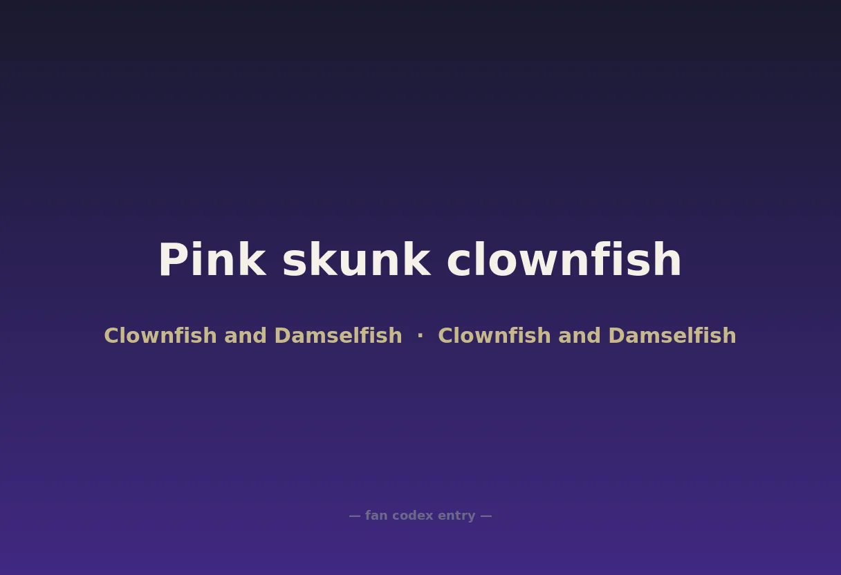 Pink skunk clownfish