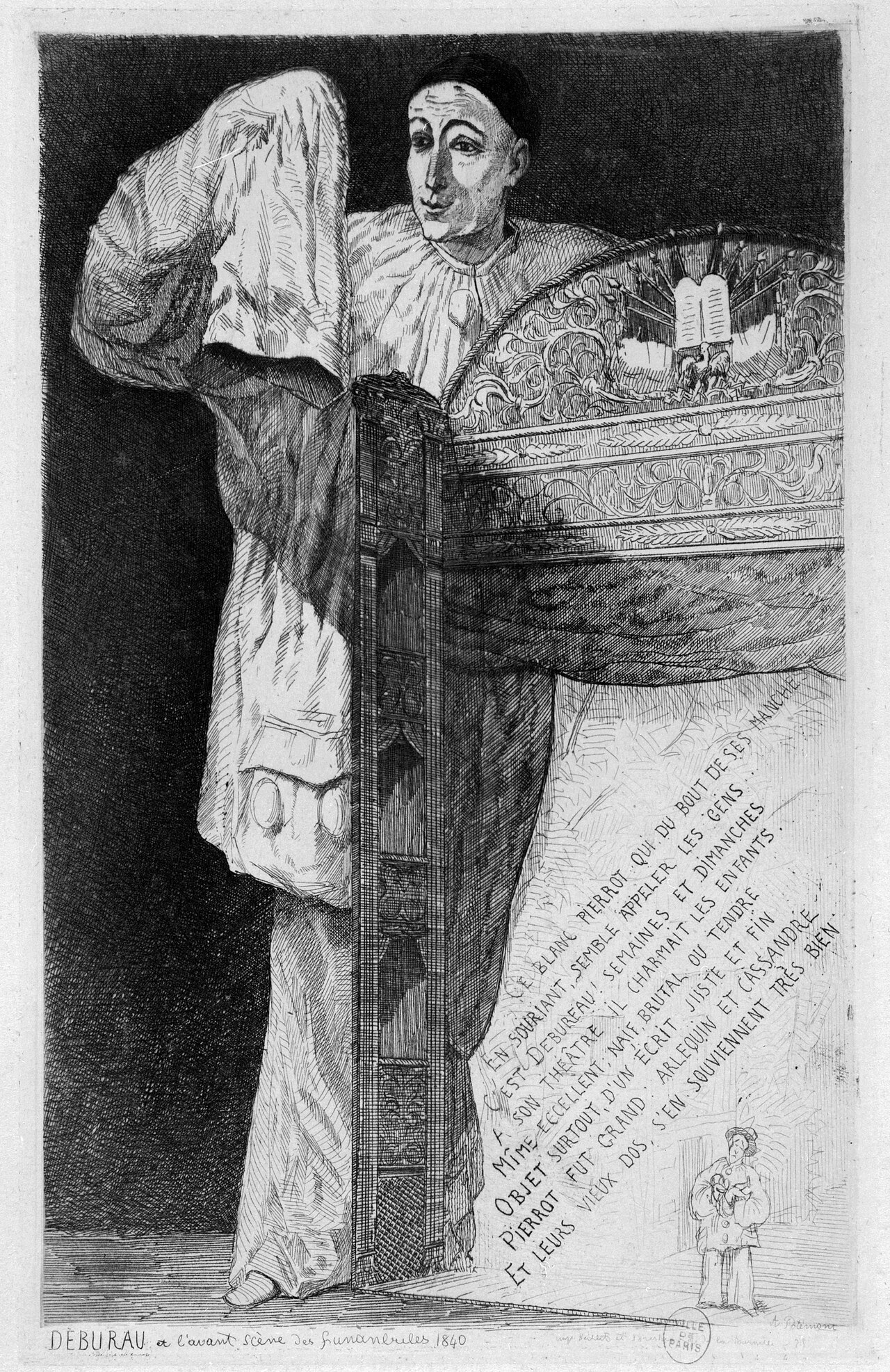 Deburau et l'avnt-scène des Funambules, 1840. G.39006(2)