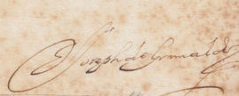 signature of Prince Joseph Grimaldi of Monaco