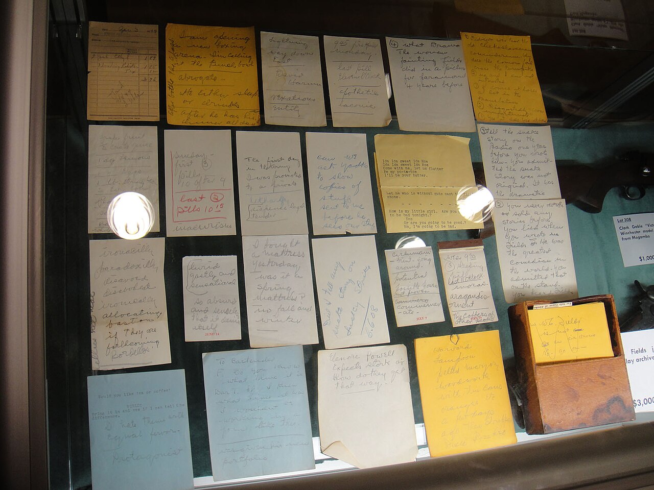 Debbie Reynolds Auction - W.C. Fields joke box and wordplay archive (2)