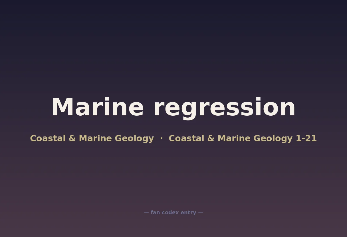 Marine regression