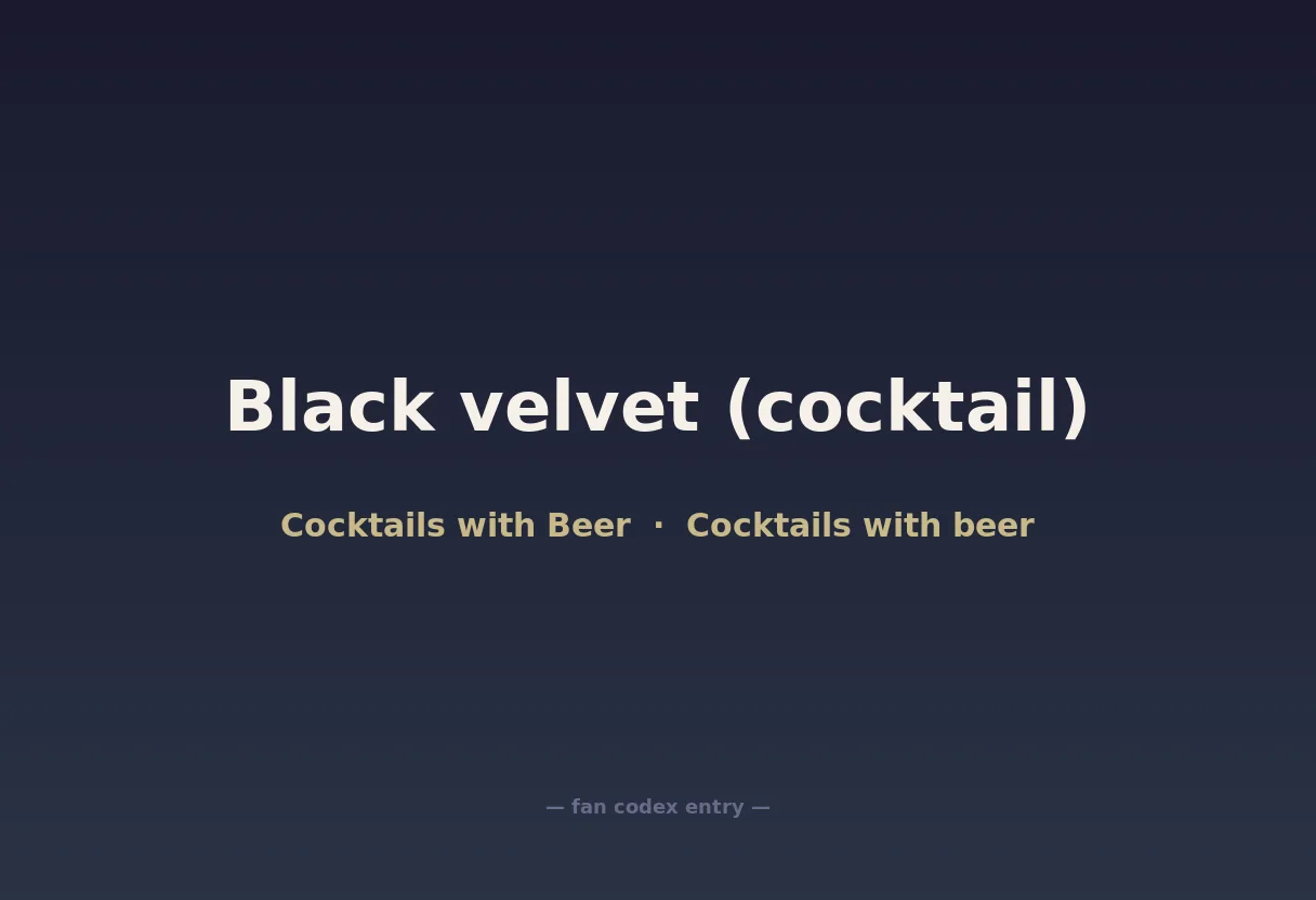Black velvet (cocktail)