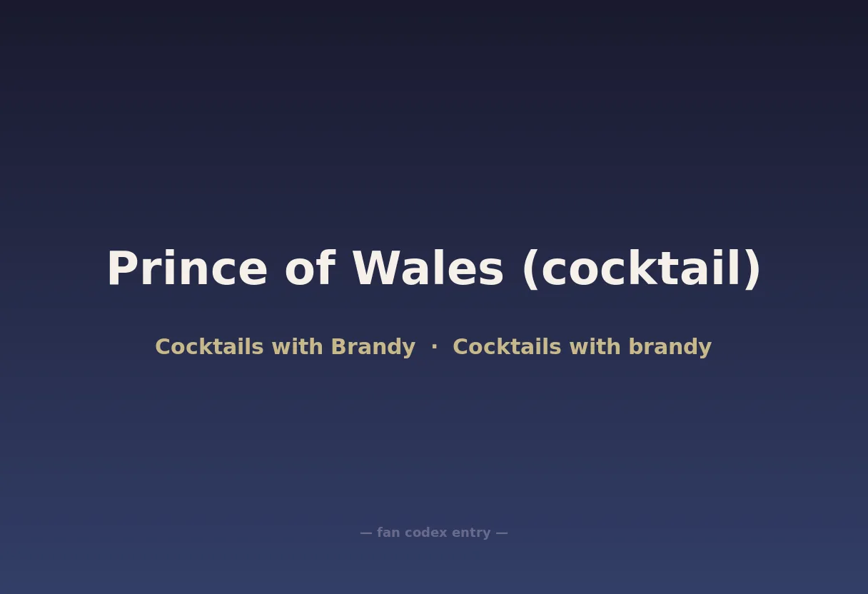 Prince of Wales (cocktail)
