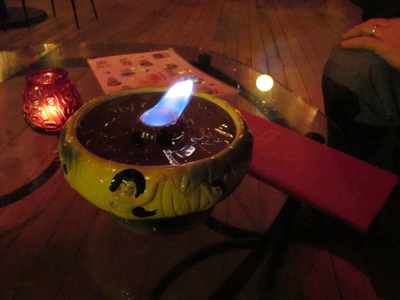 Flaming volcano