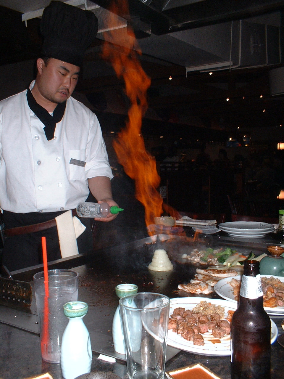 Flaming volcano