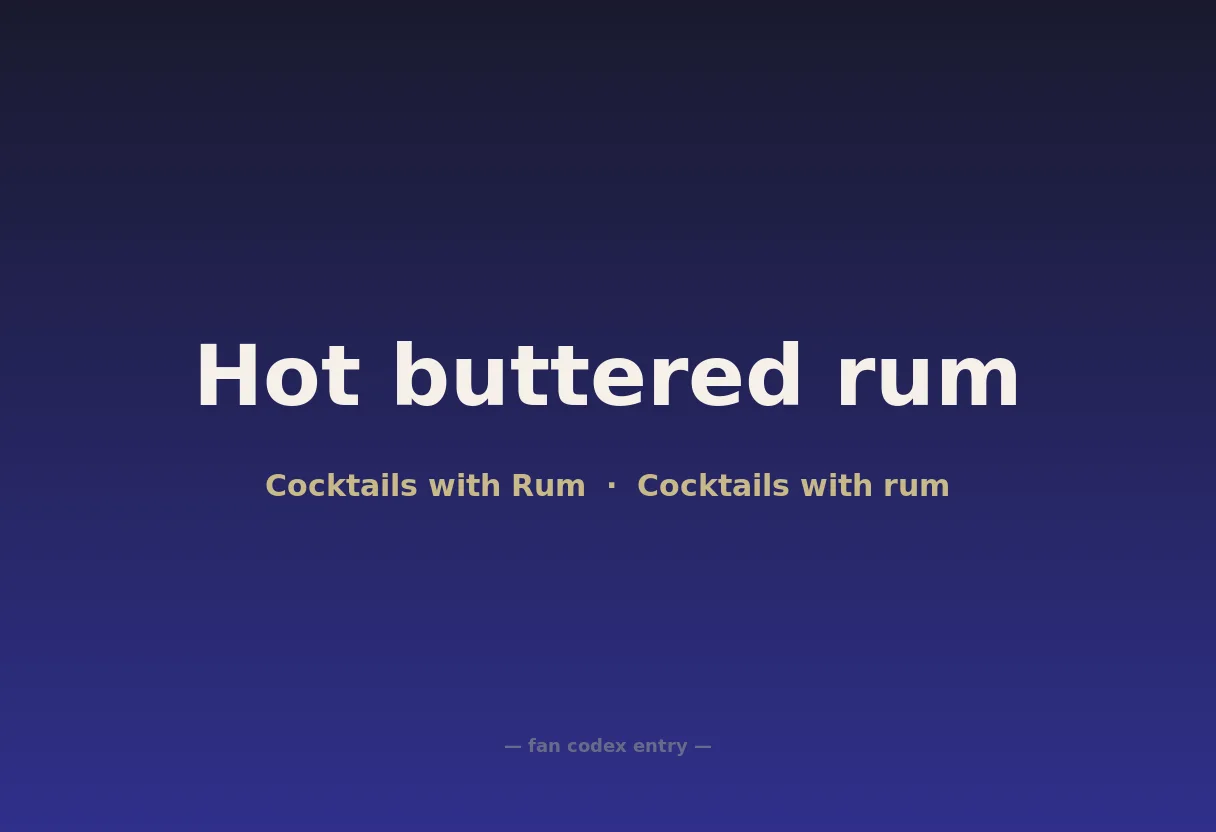 Hot buttered rum