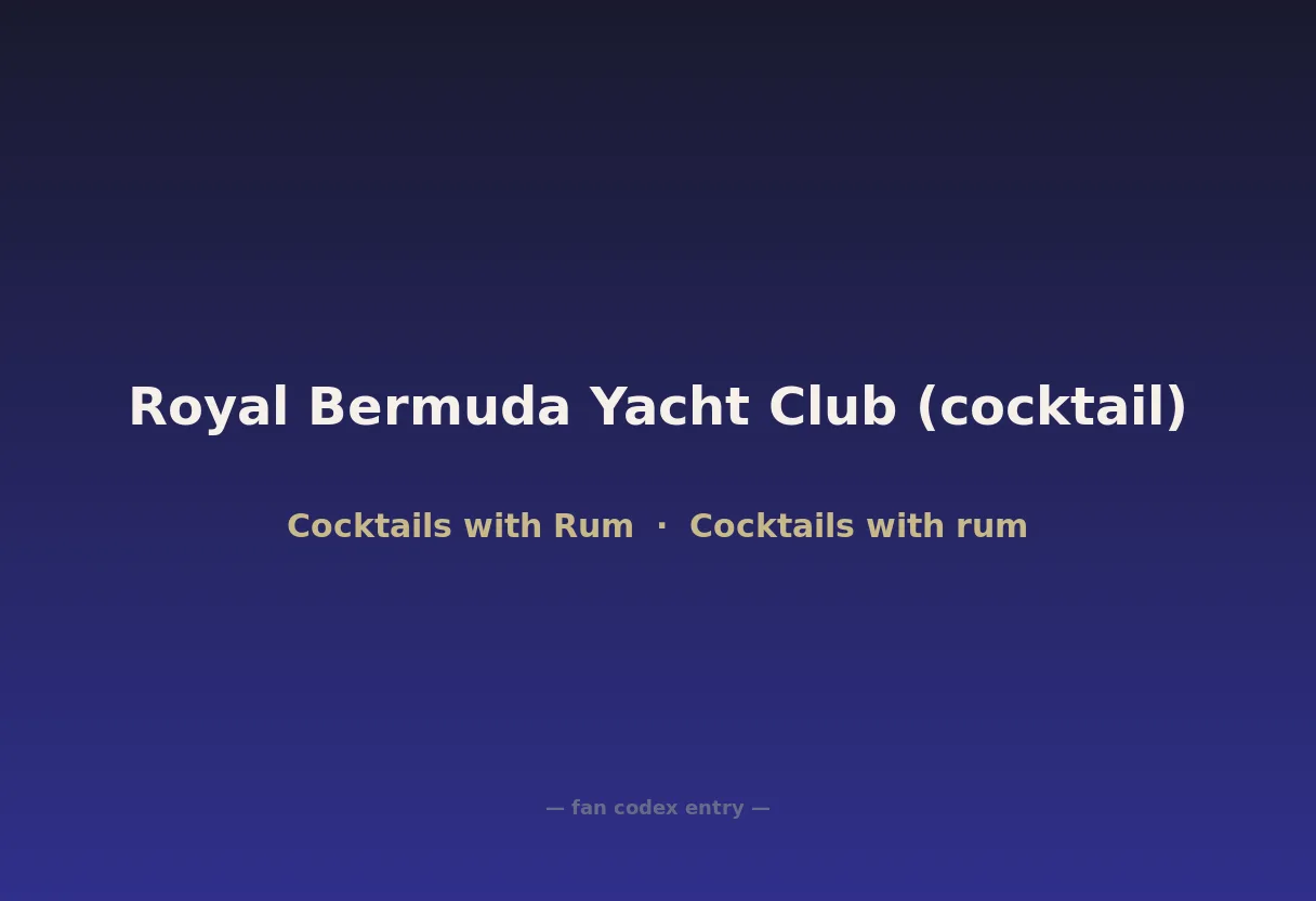 Royal Bermuda Yacht Club (cocktail)