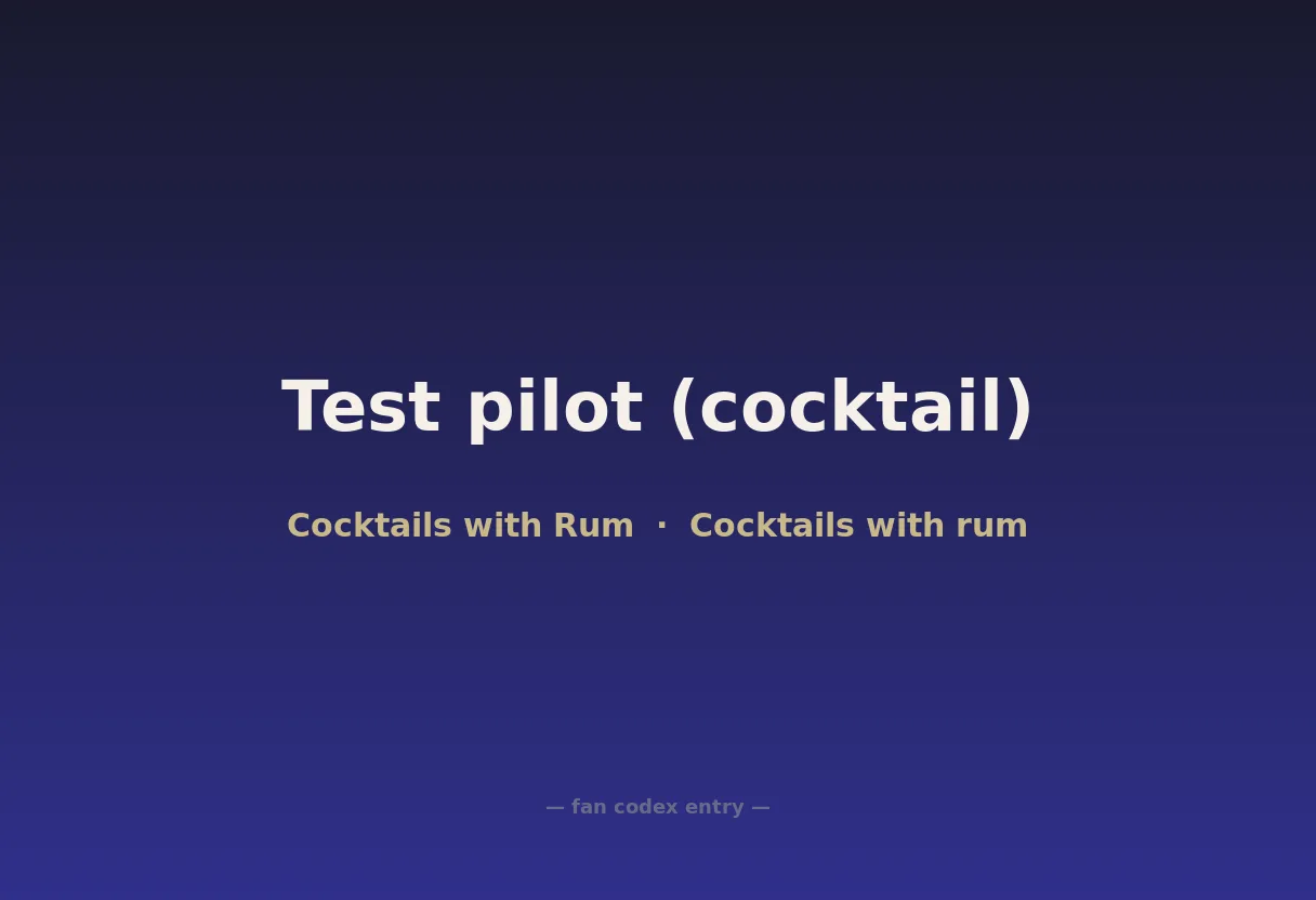 Test pilot (cocktail)