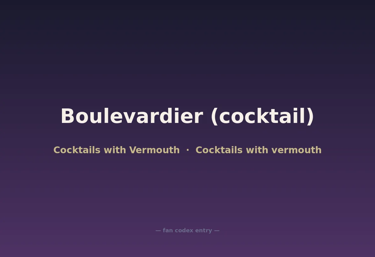 Boulevardier (cocktail)