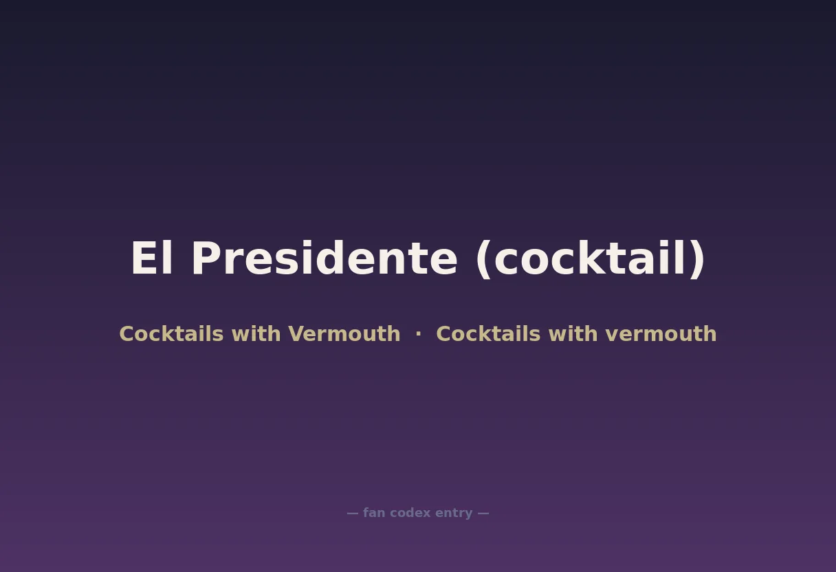 El Presidente (cocktail)