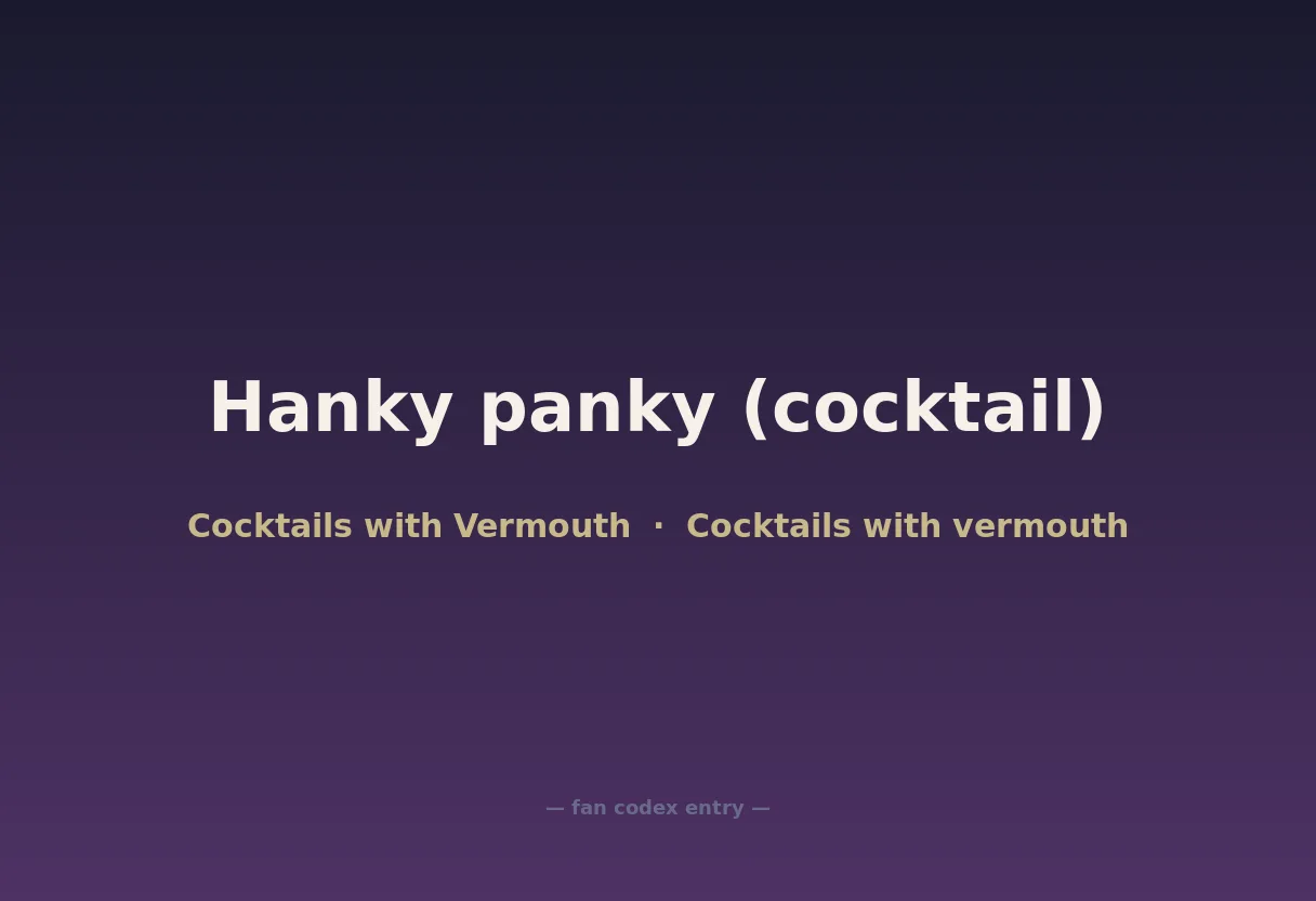 Hanky panky (cocktail)