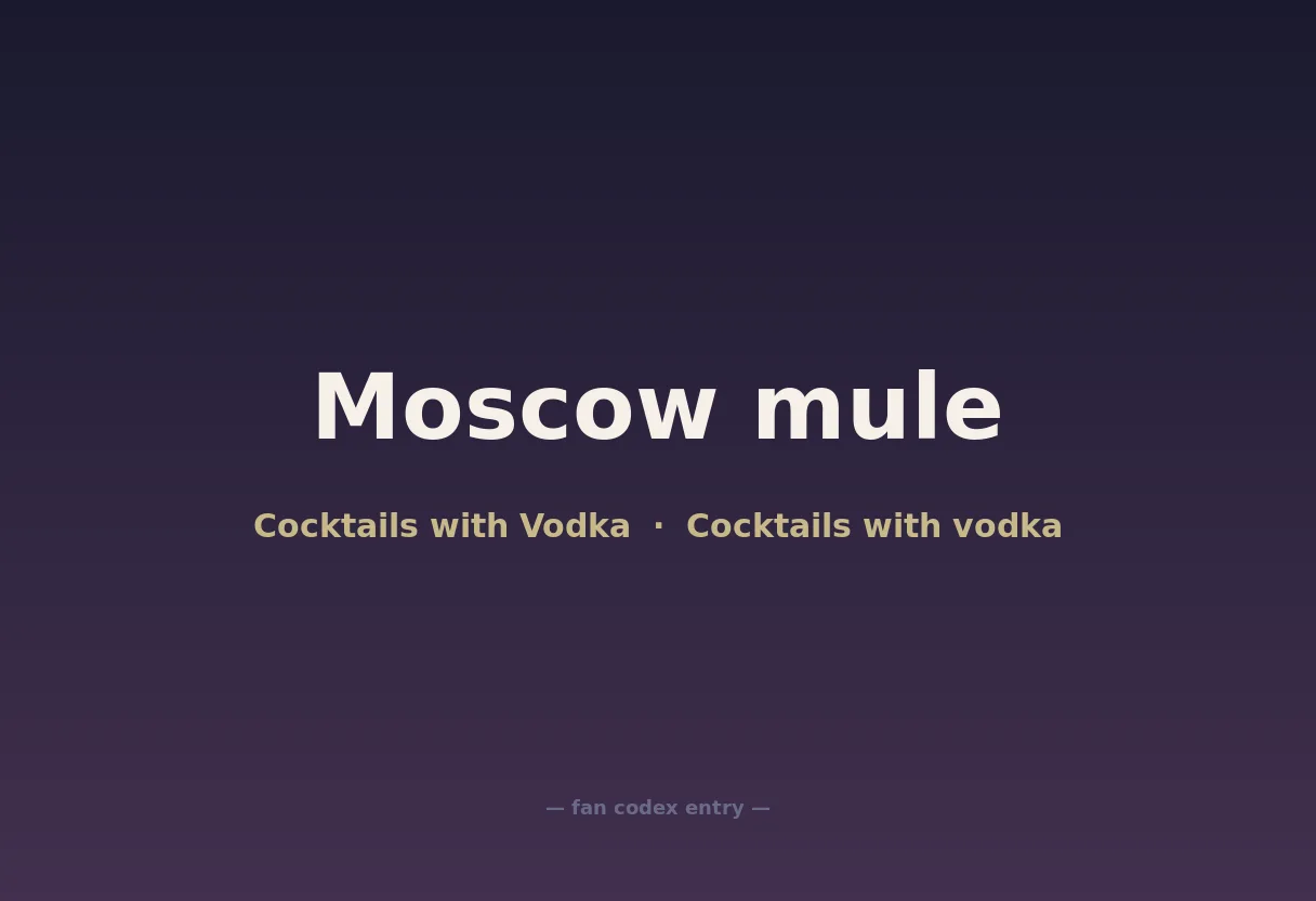 Moscow mule