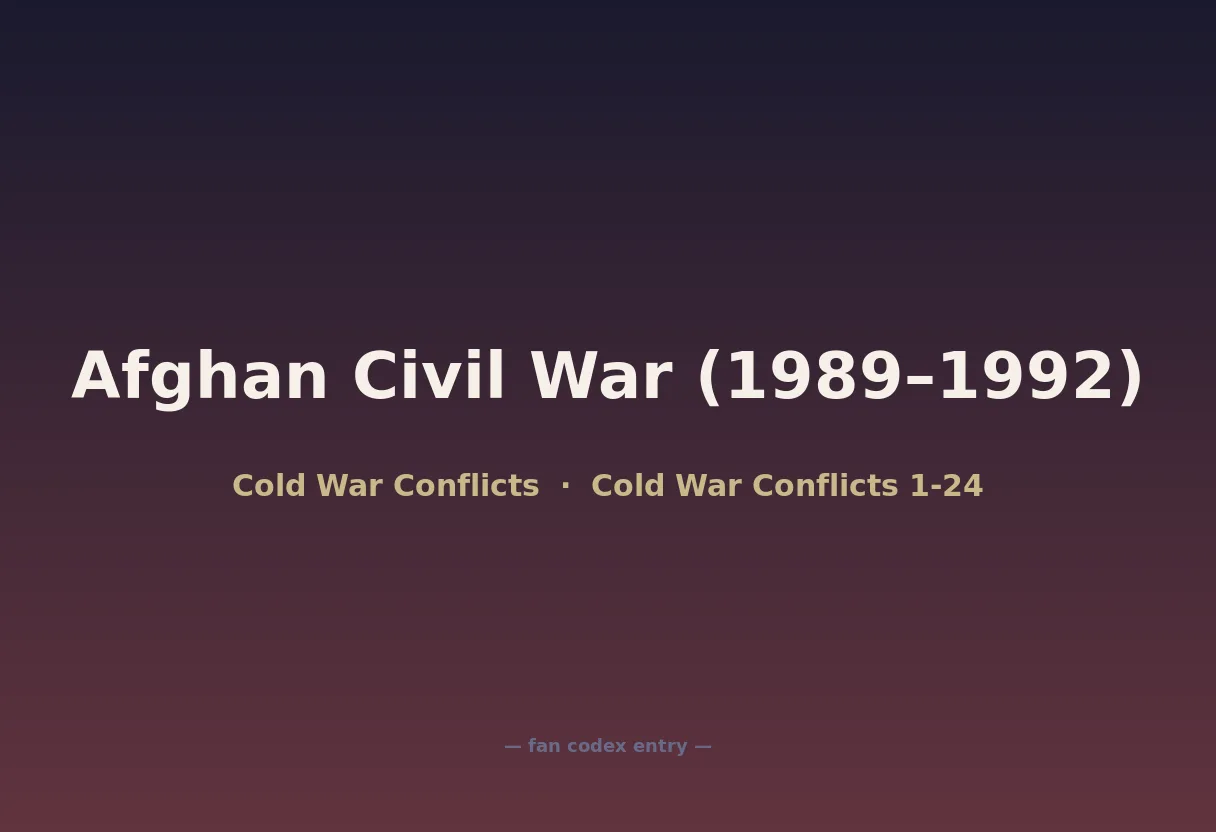 Afghan Civil War (1989–1992)