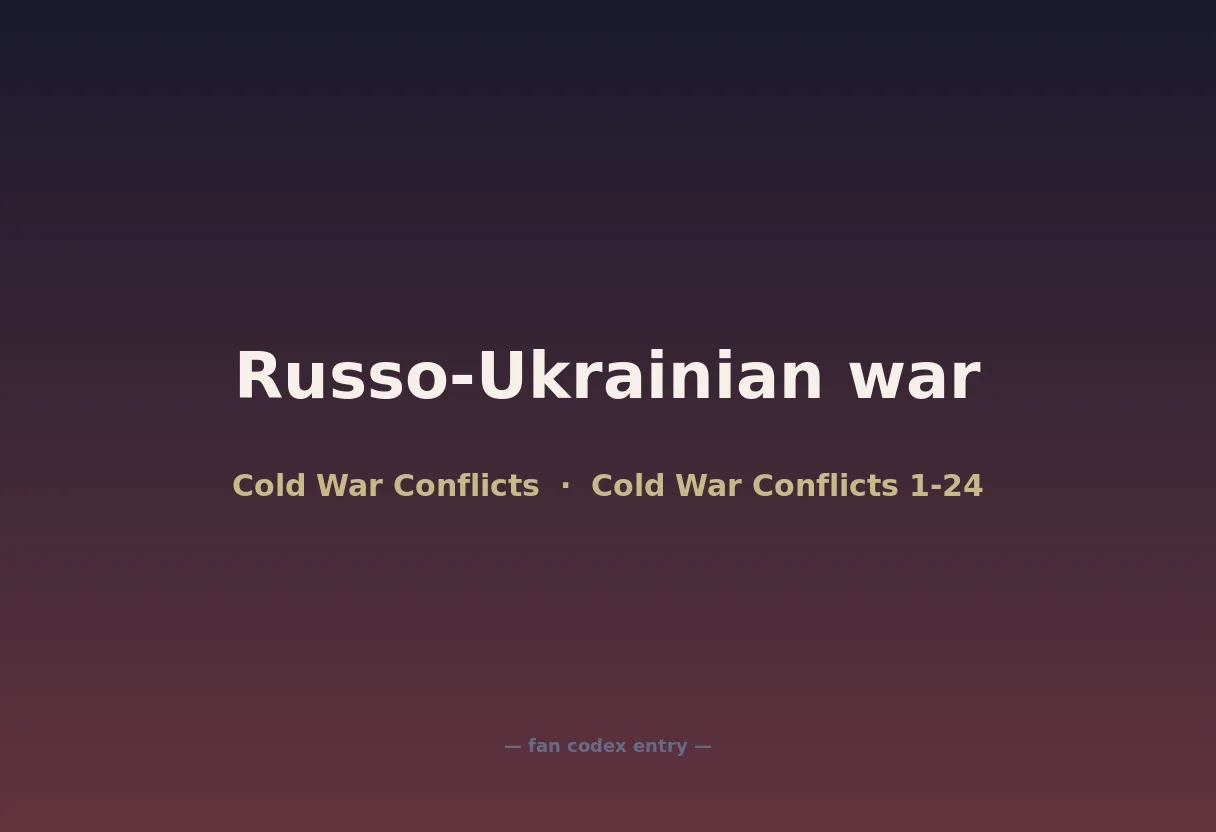 Russo-Ukrainian war