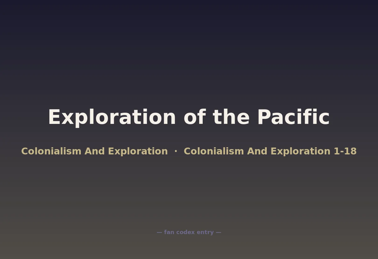 Exploration of the Pacific