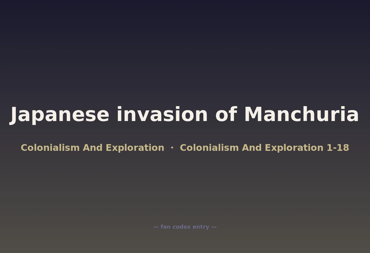 Japanese invasion of Manchuria
