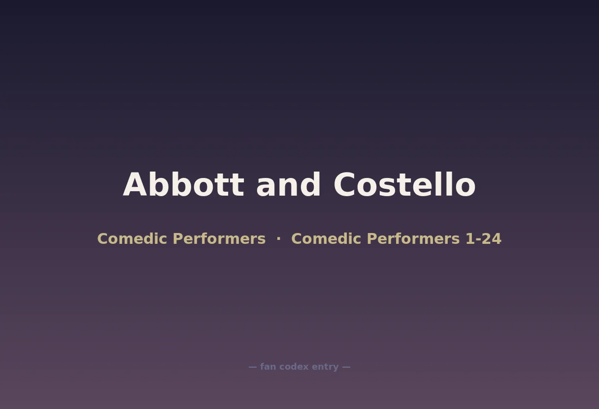 Abbott and Costello