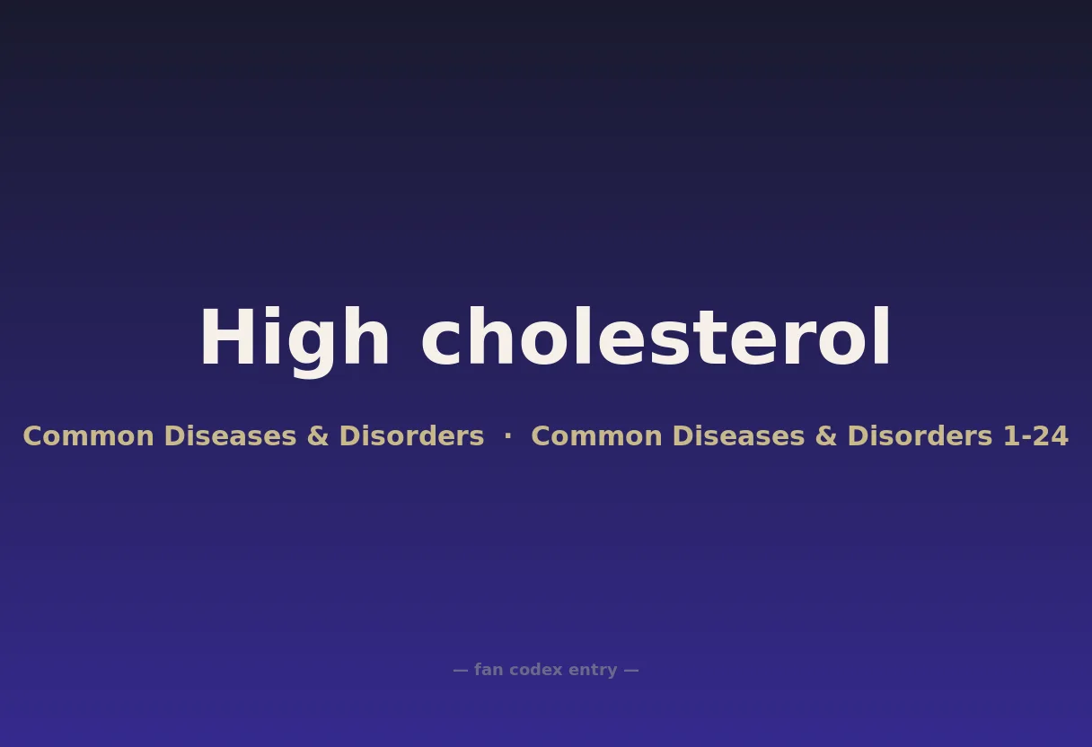 High cholesterol