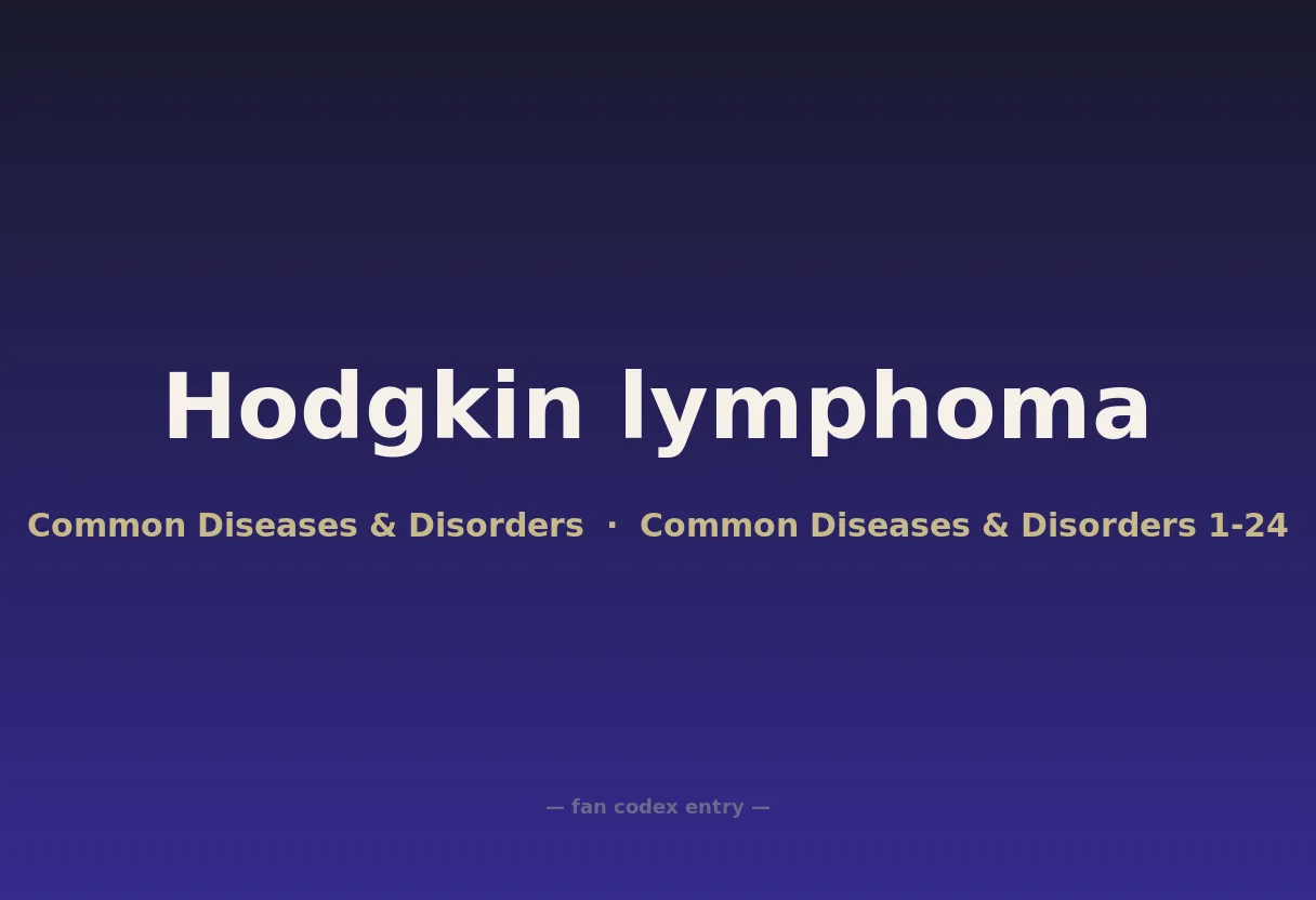 Hodgkin lymphoma
