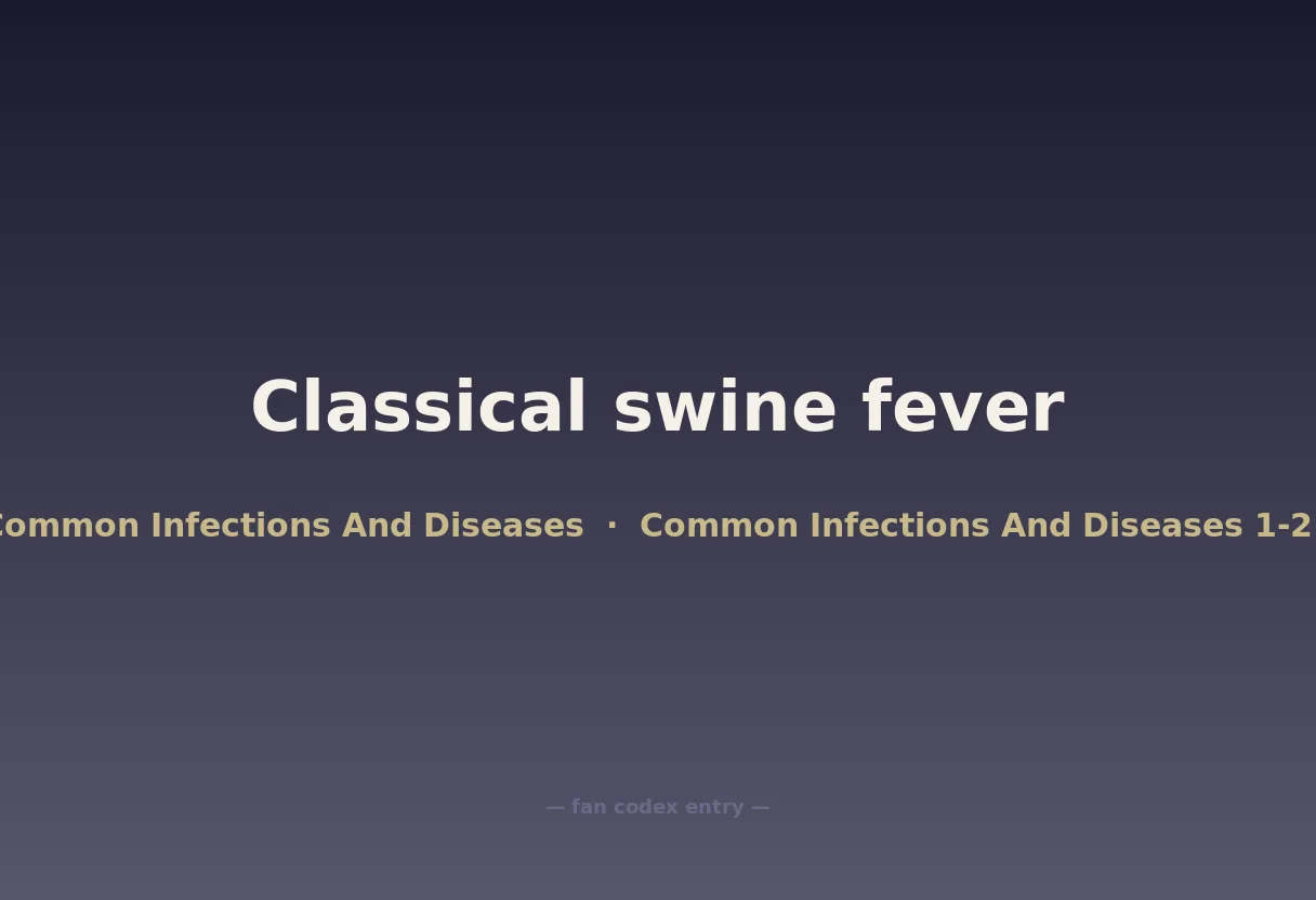 Classical swine fever