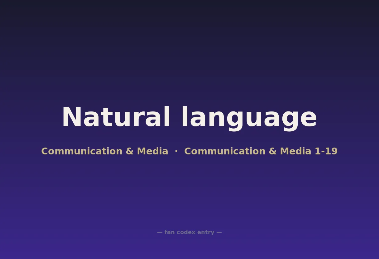 Natural language