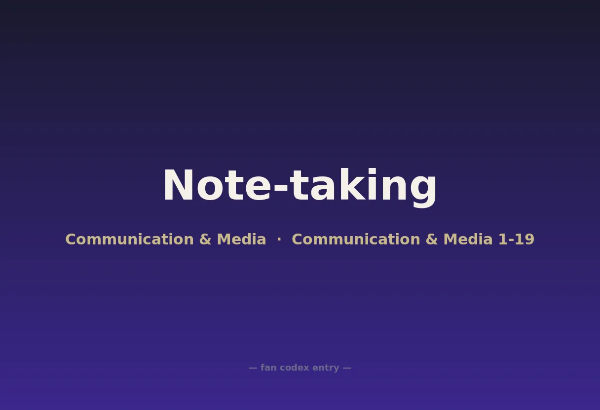 Note-taking