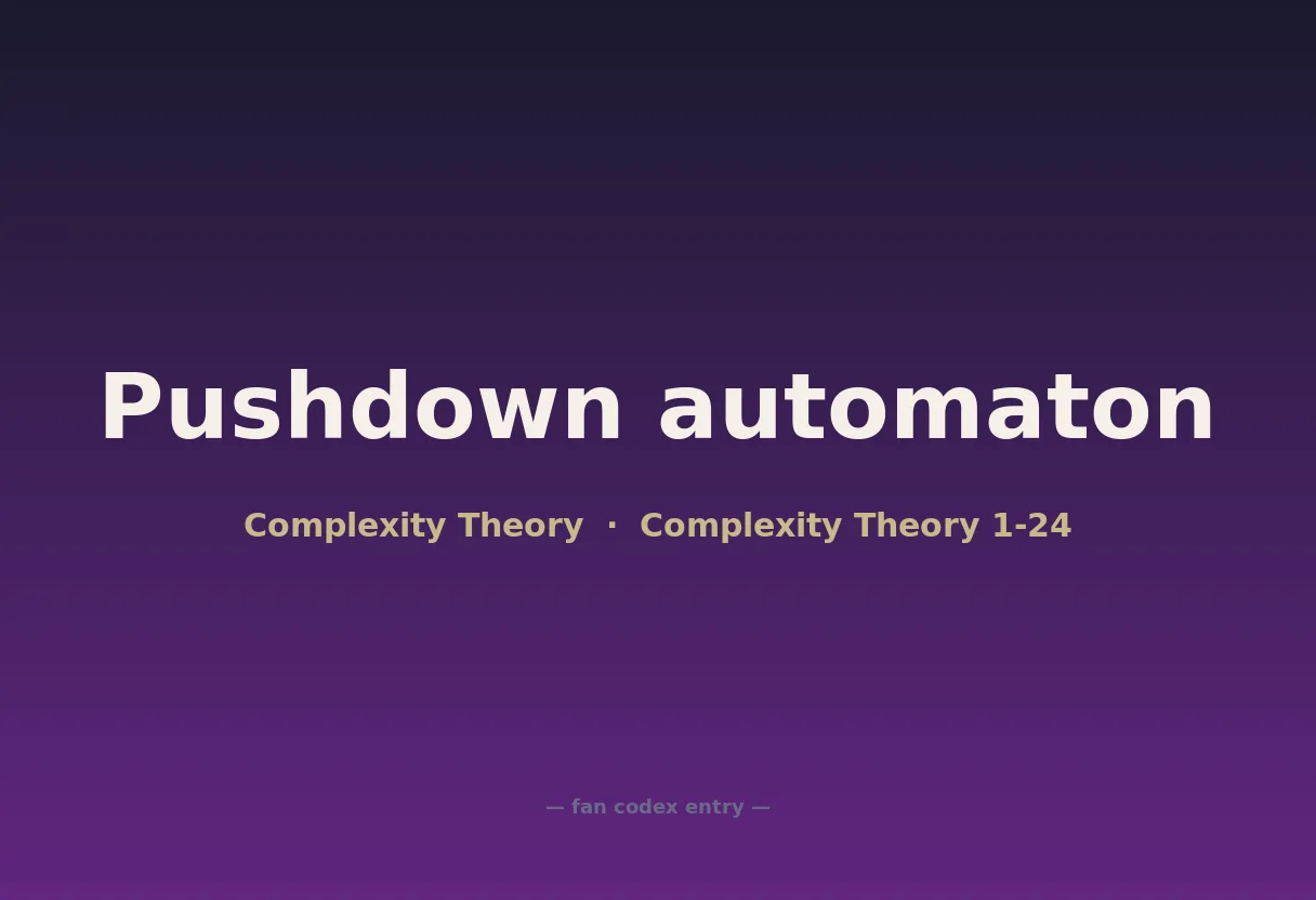 Pushdown automaton
