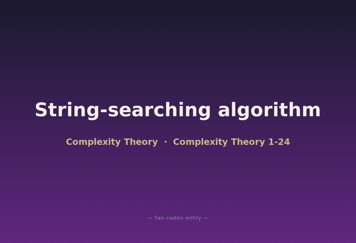 String-searching algorithm