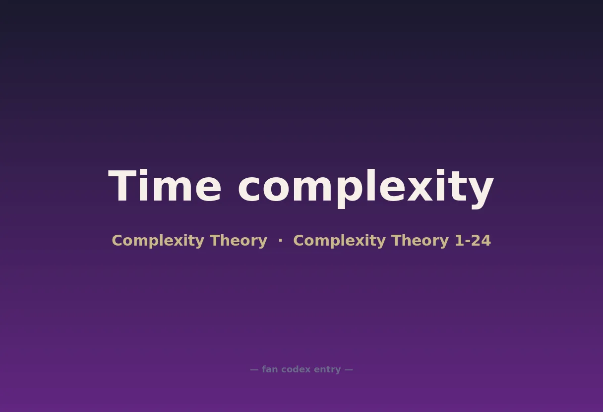 Time complexity