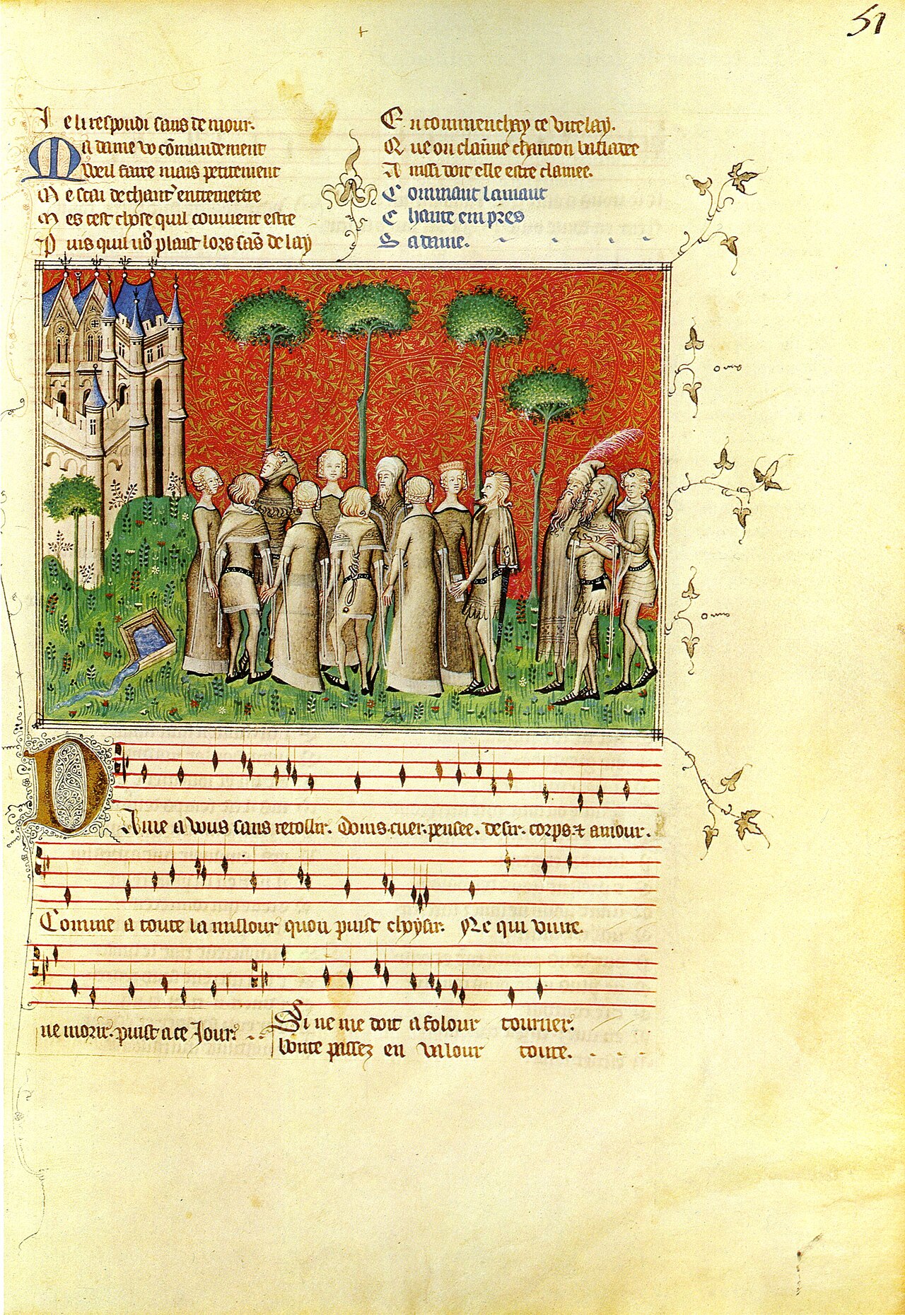 Guillaume de Machaut, Le remède de fortune (dance), Paris, Ms. fr.