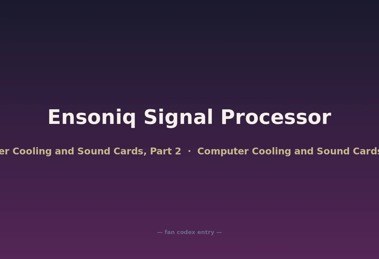 Ensoniq Signal Processor