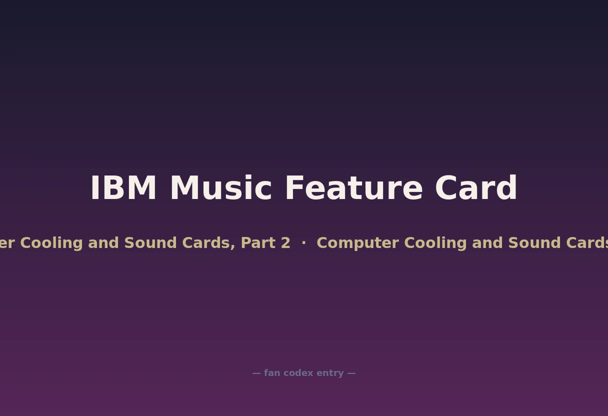 IBM Music Feature Card