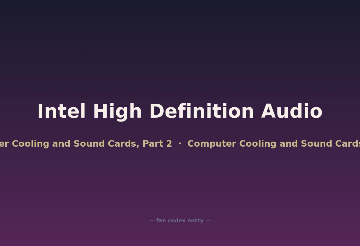 Intel High Definition Audio