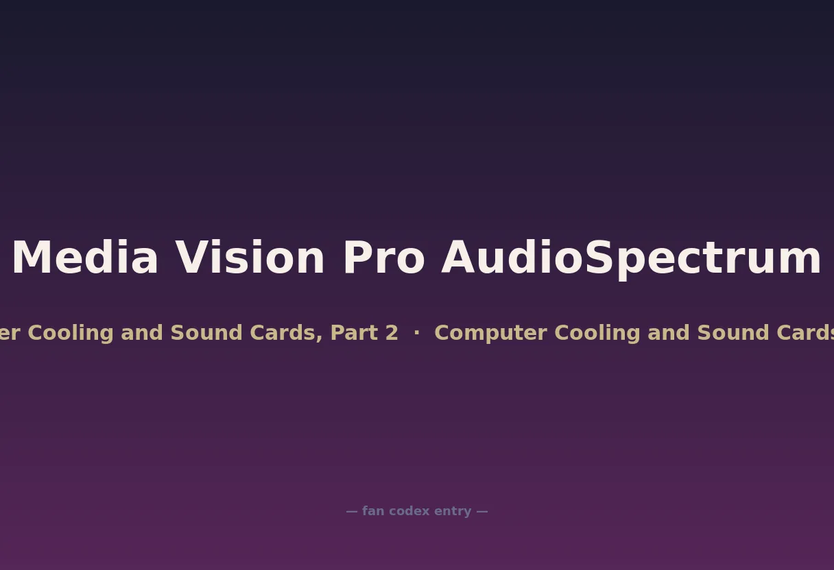 Media Vision Pro AudioSpectrum